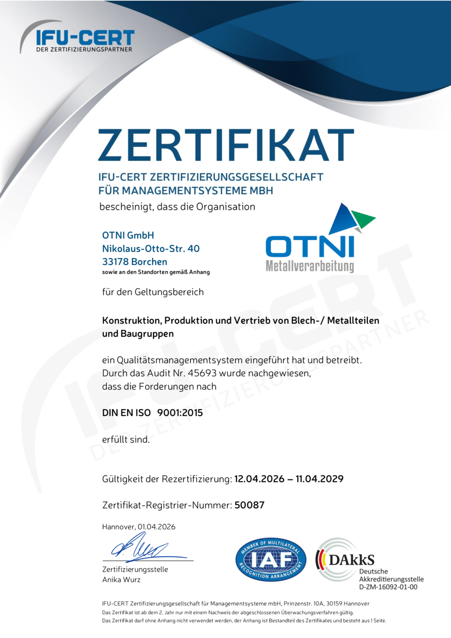 Zertifikat ISO 9001 Nr. 50087OTNI GmbH_deutsch_2029
